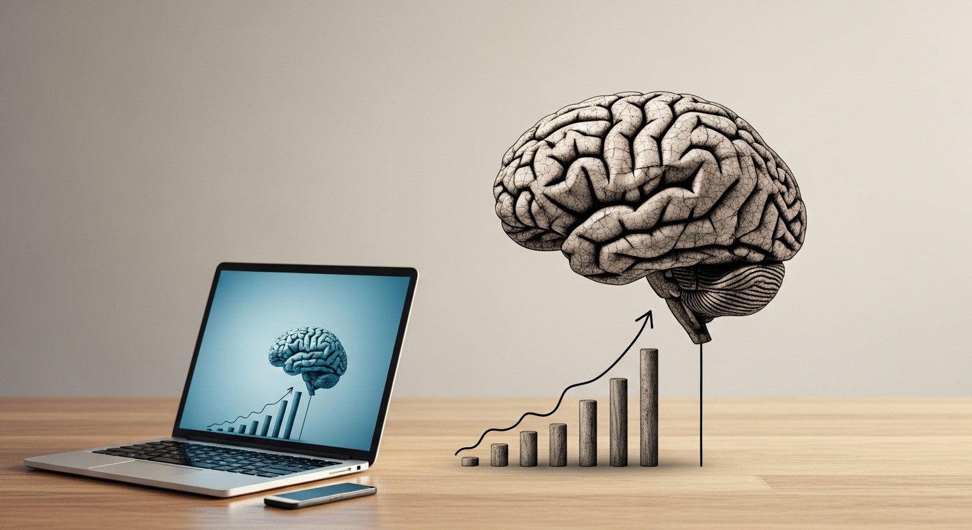 learning psychology concept showing brain growth
