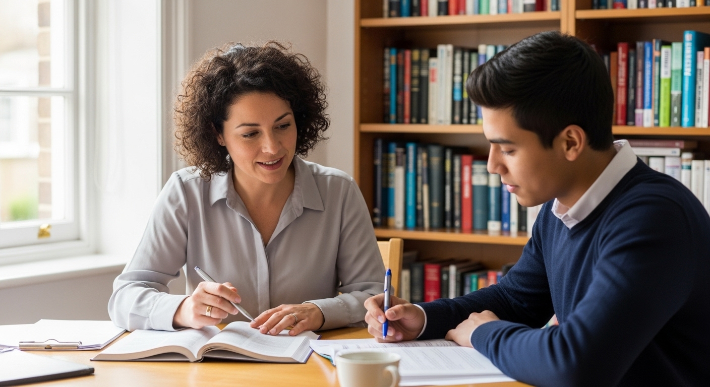 tutor helping student understand how to learn