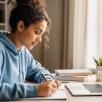 Student learning through personalized tutoring session online.